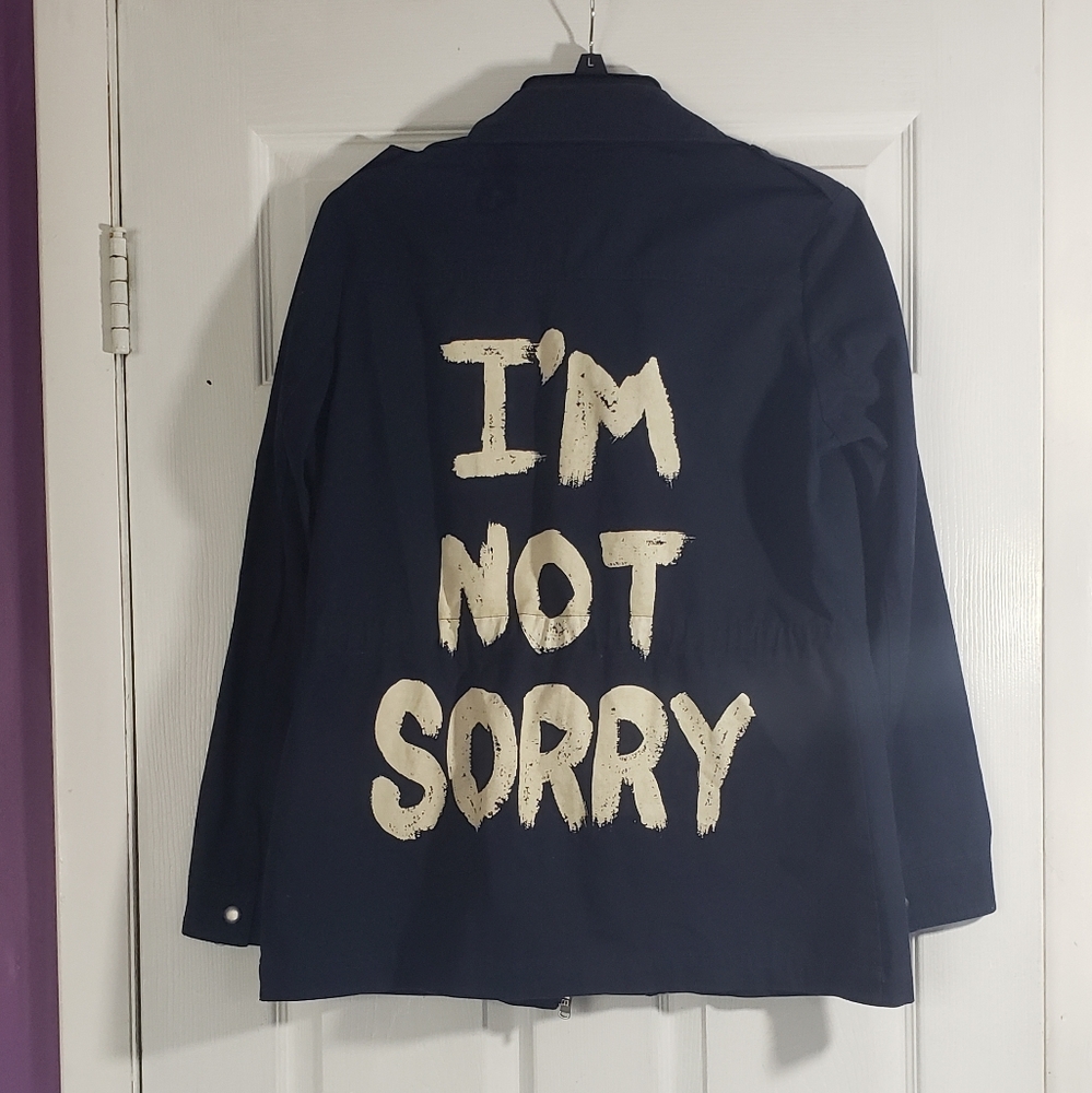 Grungy blue utility military coat